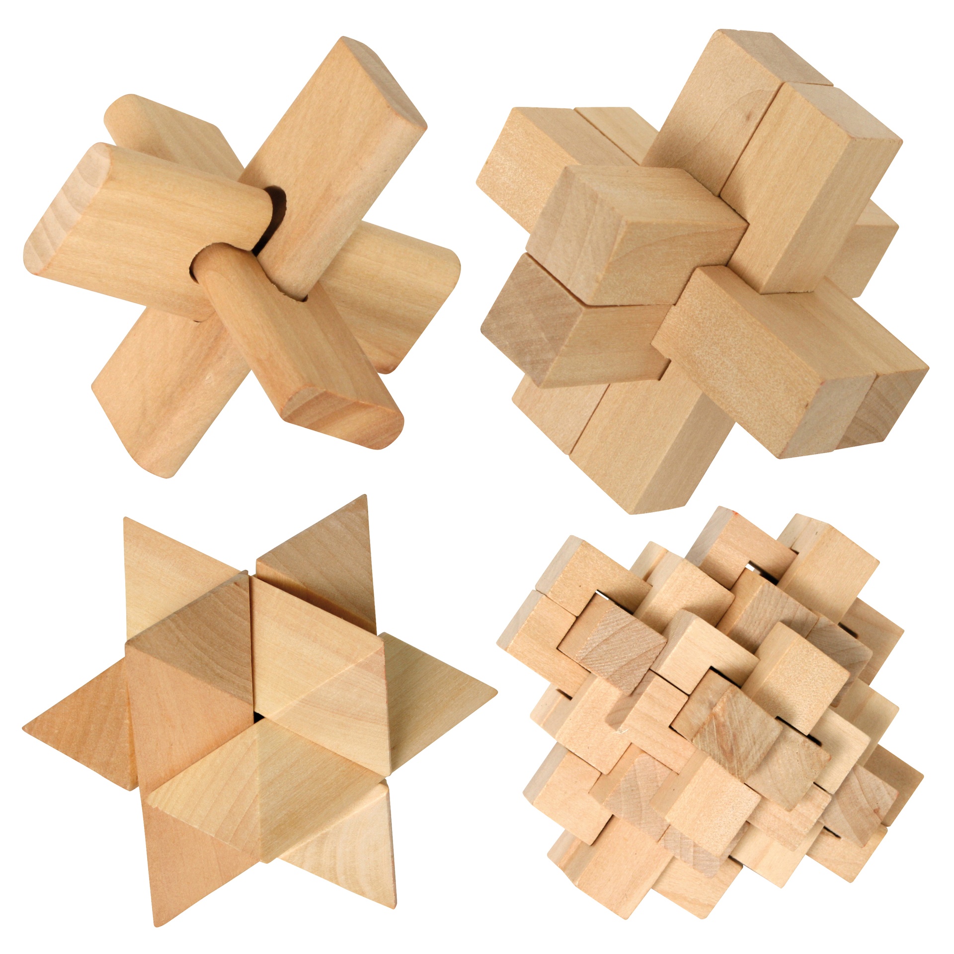 Wooden Puzzles - Wooden Puzzle Quadruplets
