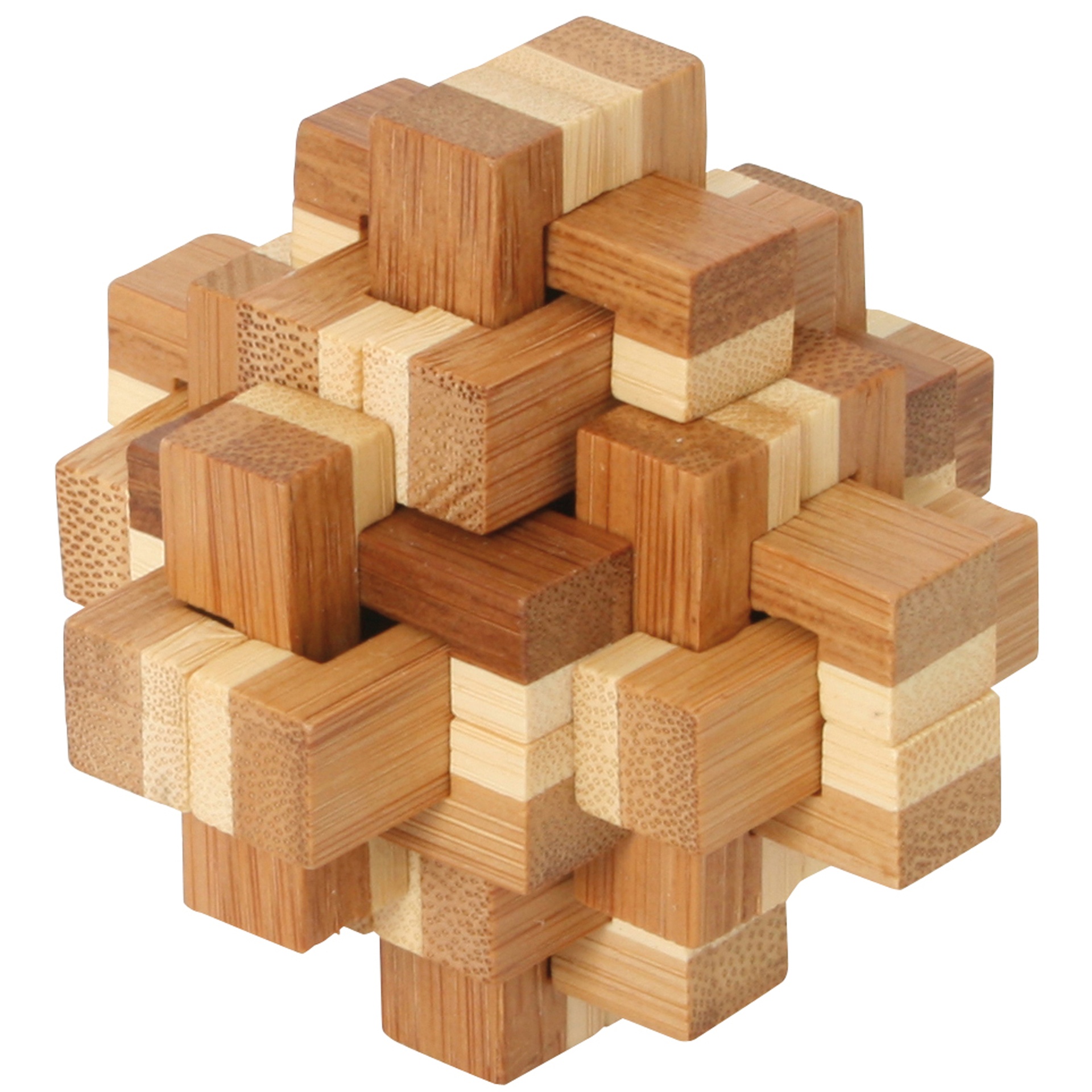 NEU BARTL Bambus-Puzzle Teufelsknoten kniffliges Puzzle aus Holz gefertigt 