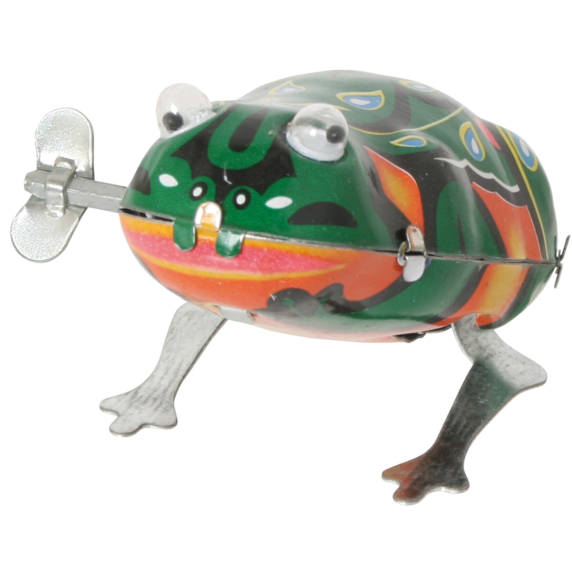 Bartl Hüpffrosch Blechspielzeug Aufzieh-Frosch aus Blech 