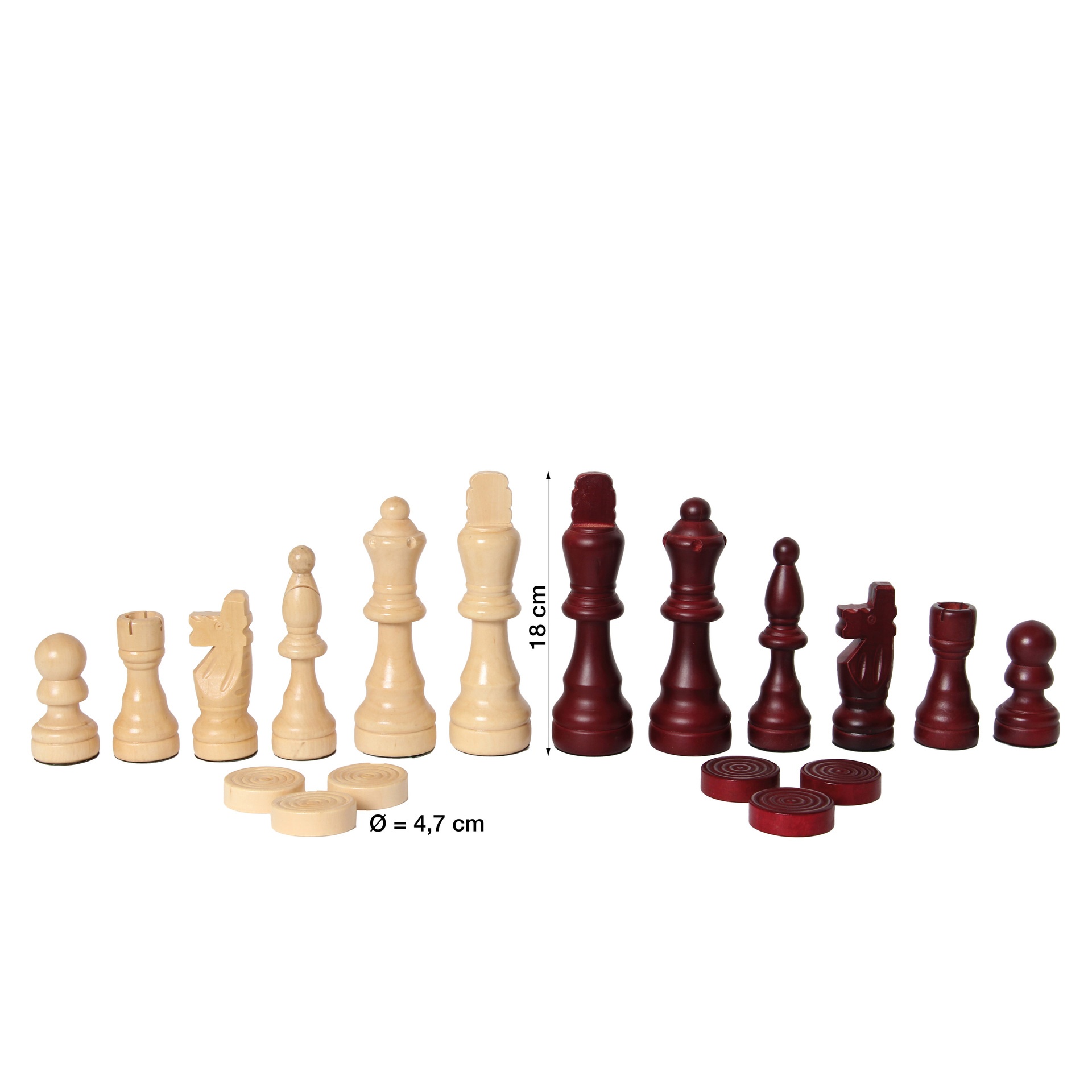 Spiele-Set Schach, Dame & Mühle, Gesellschaftsspiele