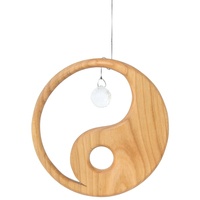 Wooden Hanger'Yin Yang' With Crystal 