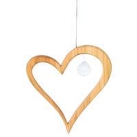 Wooden Hanger 'Heart' With Crystal 