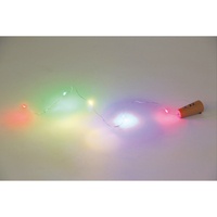 Flaschenkorken-Lichterkette mit 5 bunten LEDs 