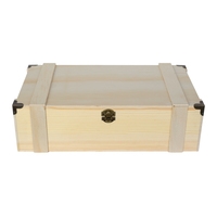 Weinbox mit Beschlägen für 2 Flaschen 