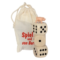 Würfelset Augenwürfel 30mm im Beutel (3 Stück + Schwein)
