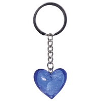 Key Chain With Glas Heart, Assorted 