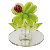 Glass Lucky Symbols, 4 Designs Assorted 