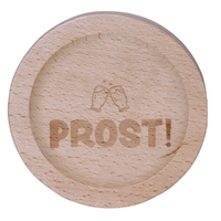Holz-Untersetzer mit Spruch und Flaschenöffner 4-fach sortiert