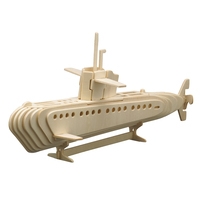 Wooden Model Kit Submarine  