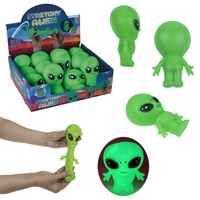 Glow in the Dark Stretch Alien mit Sandfüllung