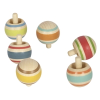 Wooden Gyro Top Set (6 pcs) 