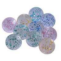 Glitzer Flummies, 10er Set, je ca. D 2,5cm 