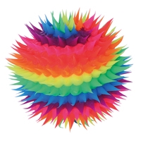 Stachel- Flummi Regenbogen, ca. D 9 cm 