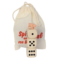 Würfelset Augenwürfel 25mm im Beutel (3 Stück + Schwein)