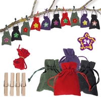 Adventskalender Set 6 - Cord 7,5 x 10 cm 