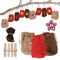Adventskalender Set 3 - Jute mit Boden 