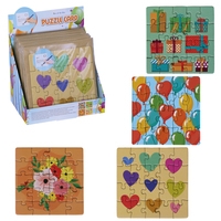 Puzzle-Gift-Card Happy Birthday, 4 Designs Assorted