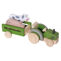 Wooden Tractor With Animals, Assorted 