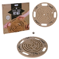 Labyrinthspiel ca. D 34 cm mit Stahlkugel 